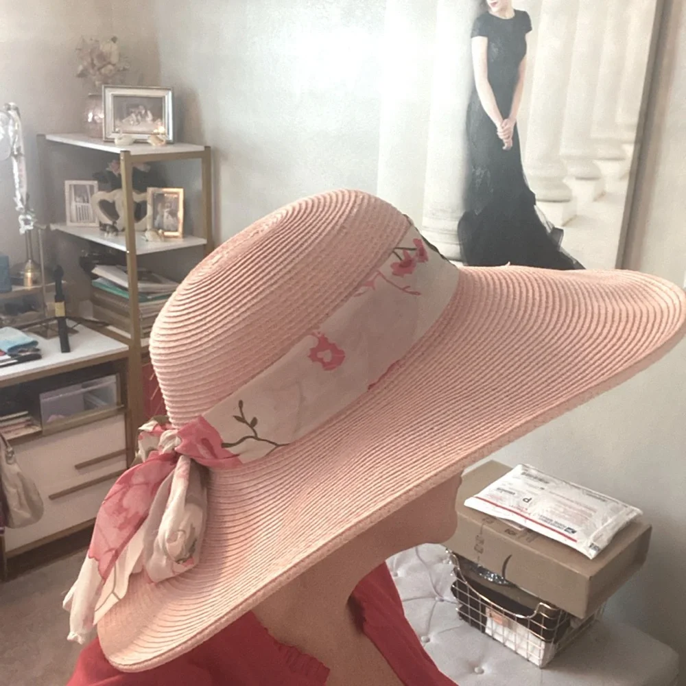 Newport Collection • Pink Straw Sun Hat
